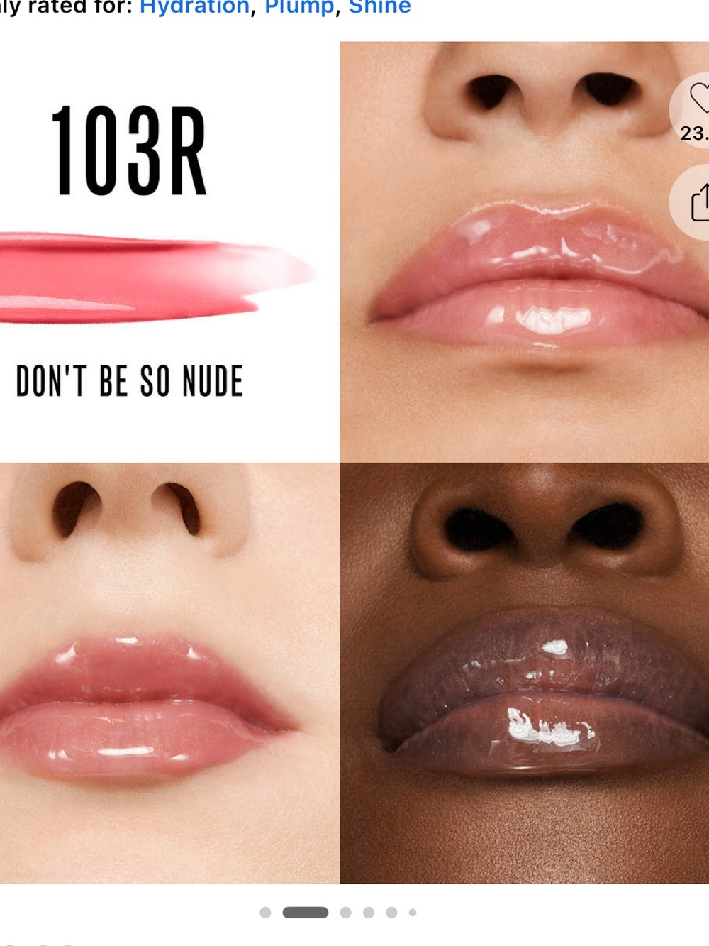 Valentino Beauty 103R don’t be so nude plumping Lip Gloss